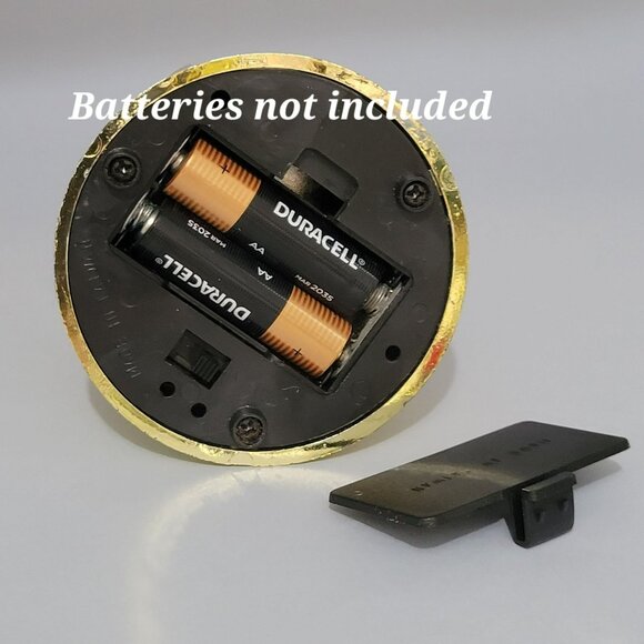 Controlled Bubble Glass Elephant Musical Colored Lights Gold Pedestal - Picture 7 of 11